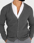 Helvano | Herren Strickjacke mit V-Ausschnitt