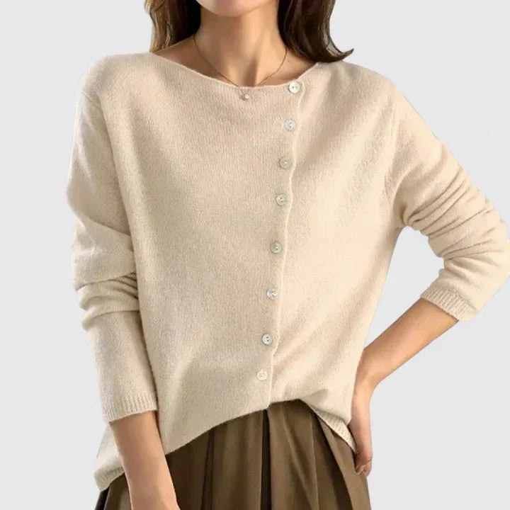 Helvano | Asymmetrische Strickjacke für Damen