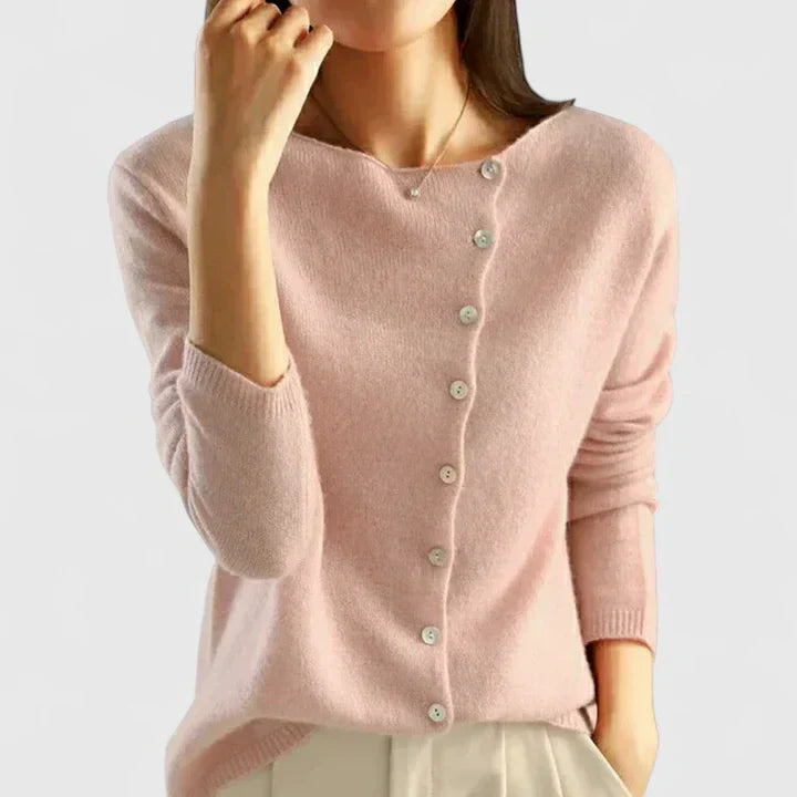 Helvano | Asymmetrische Strickjacke für Damen