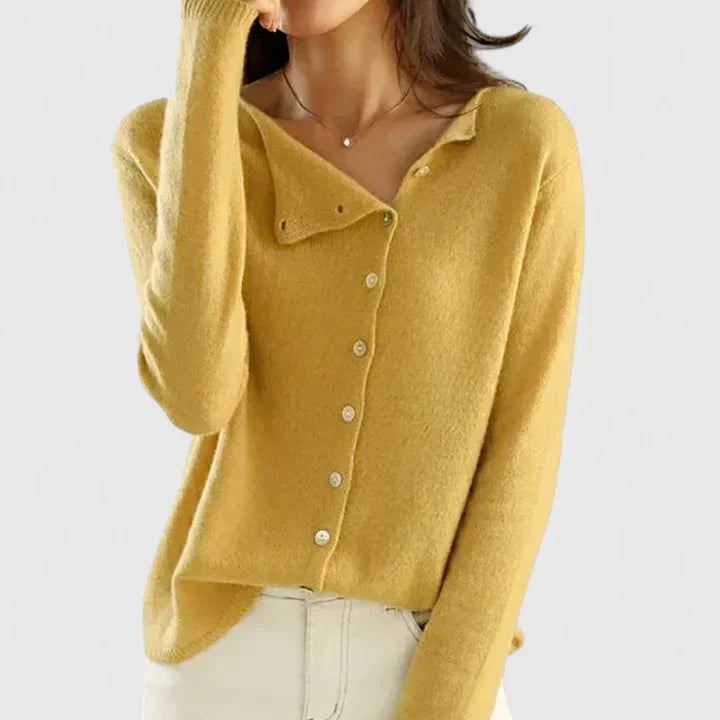 Helvano | Asymmetrische Strickjacke für Damen