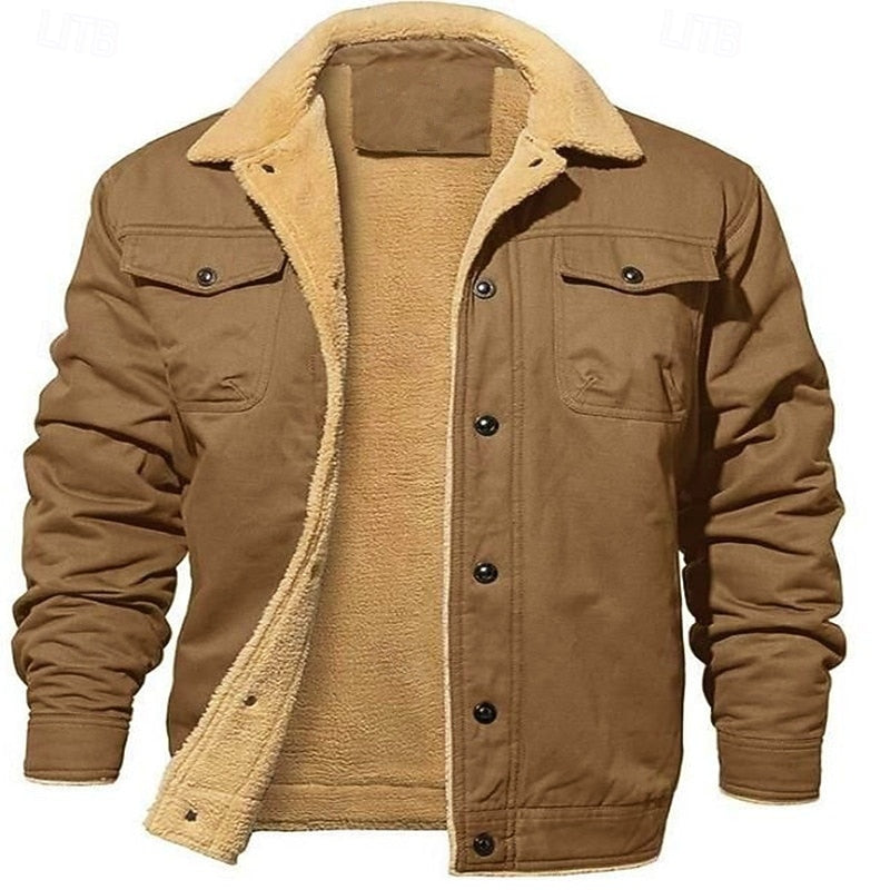Helvano | Trucker-Jacke mit Sherpa-Futter für Herren