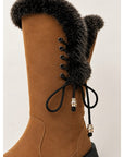 Helvano | Kniehohe Winterstiefel mit Plüschrand für Damen