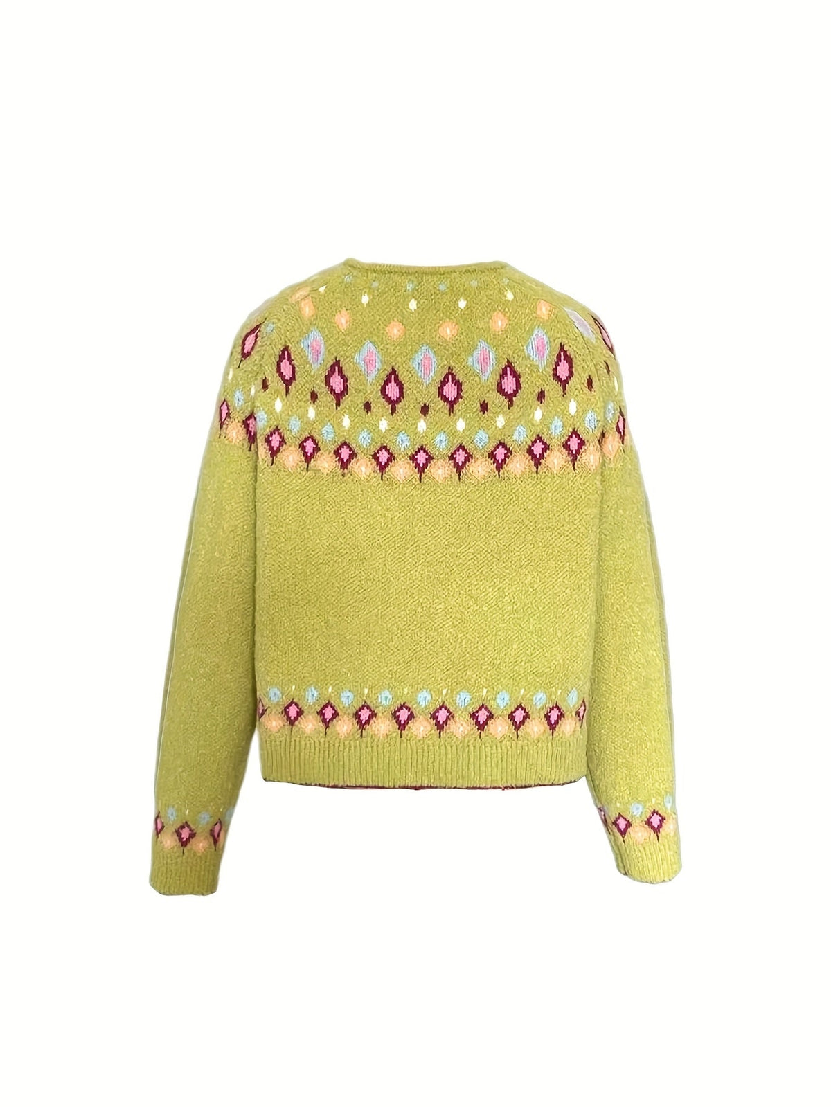 Helvano | Damen Strickjacke mit Norweger-Muster