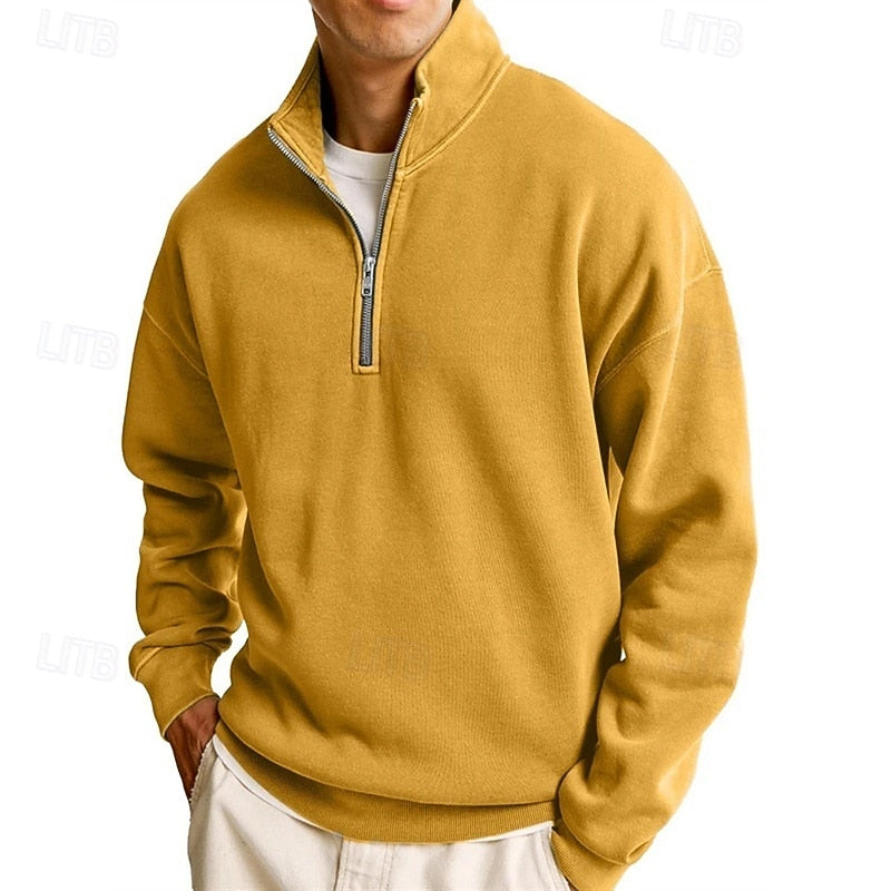 Helvano | Troyer Sweatshirt mit Reissverschluss für Herren
