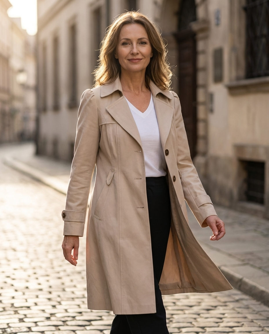 Helvano | Eleganter Langmantel für Damen