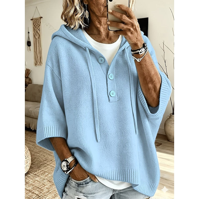 Helvano | Lockerer Strickpullover mit Kapuze für Herren