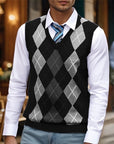 Helvano | Pullunder mit Argyle-Muster für Herren