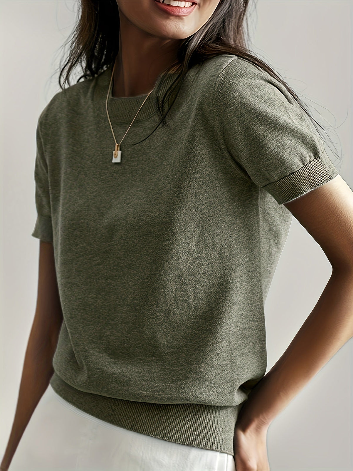 Helvano | Feinstrick-Kurzarmpullover für Damen