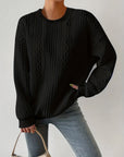 Helvano | Zopfstrick-Sweatshirt für Damen