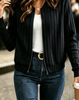 Helvano | Damen Rippstrick-Jacke mit Reissverschluss