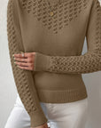 Helvano | Pointelle-Strickpullover mit Rundhals für Damen