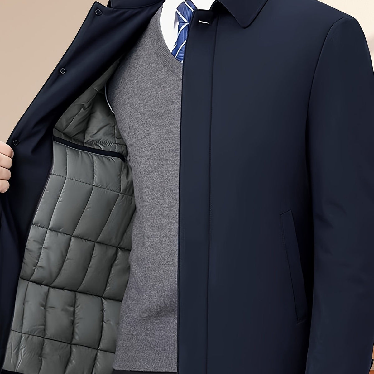 Helvano | Herren Blazer mit Reverskragen und Reissverschluss
