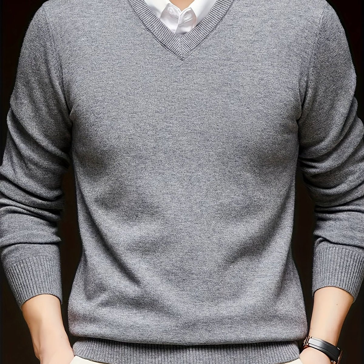 Helvano | Herren Strickpullover mit V-Ausschnitt
