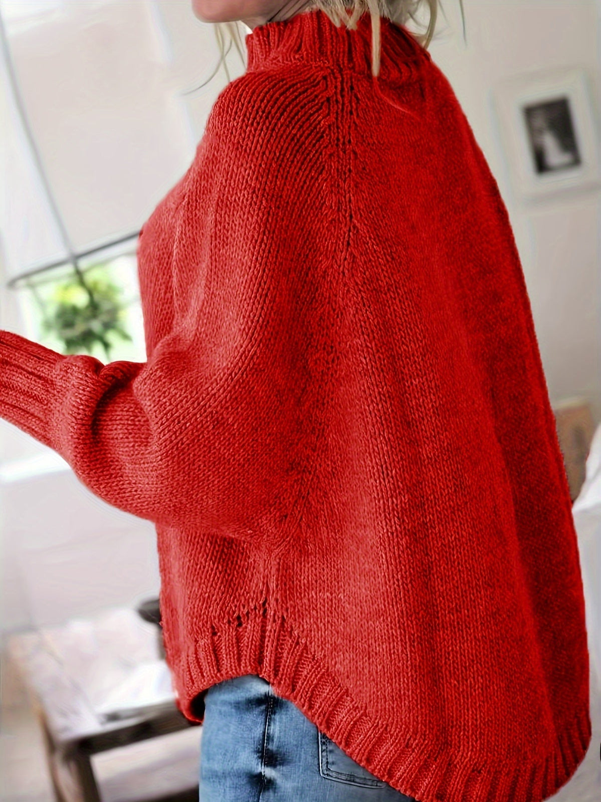 Helvano | Zopfstrick-Pullover mit Stehkragen für Damen