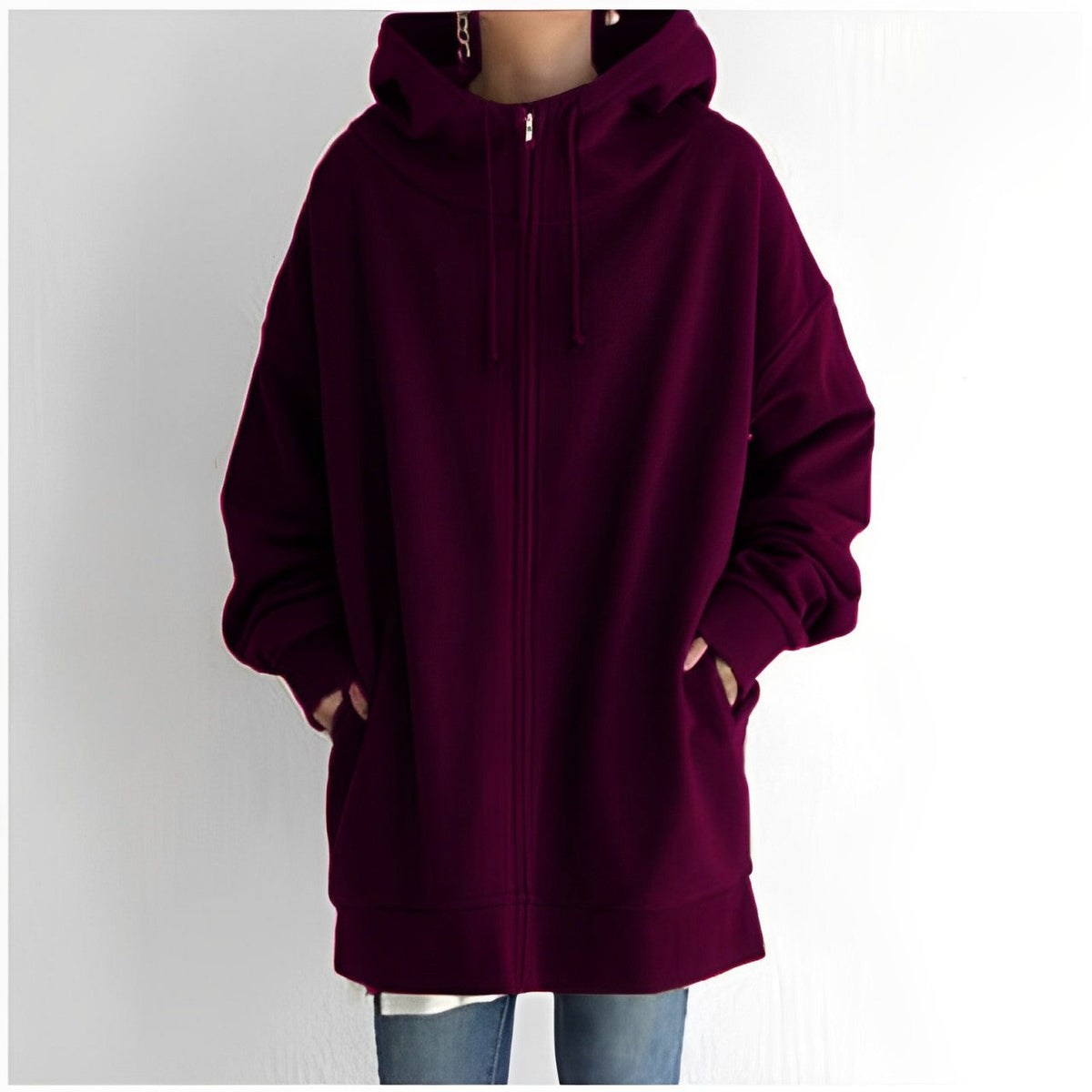 Helvano | Fleece-Hoodie mit Reissverschluss für Damen