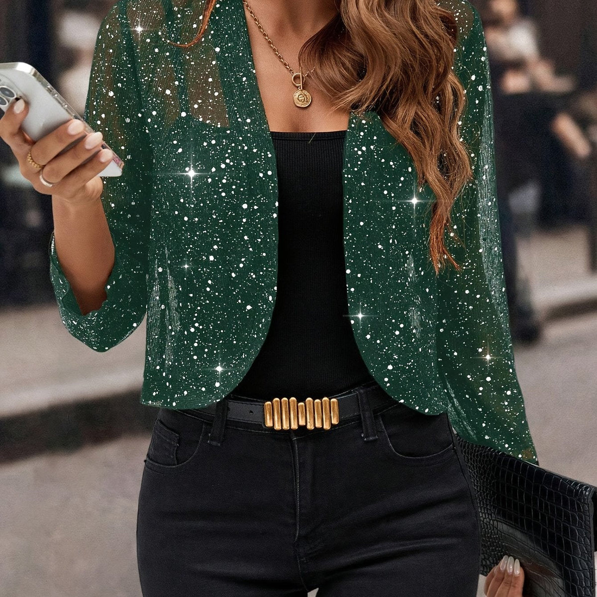 Helvano | Kurze Glanz-Jacke für Damen