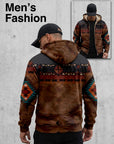 Helvano | Kapuzenjacke mit Ethno-Muster für Herren