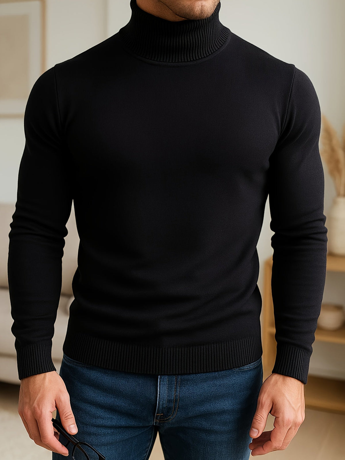 Helvano | Strickpullover mit Stehkragen für Herren