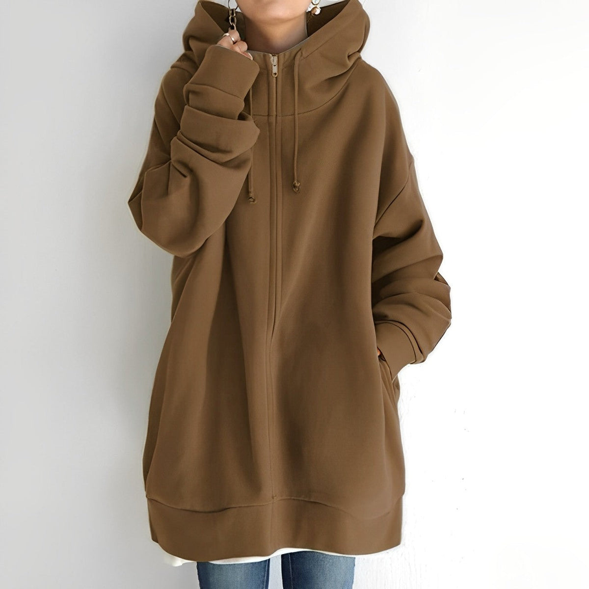 Helvano | Fleece-Hoodie mit Reissverschluss für Damen
