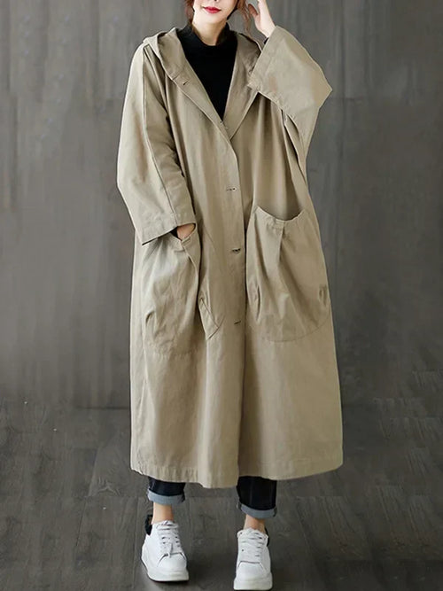 Helvano | Langer Trenchcoat für Damen