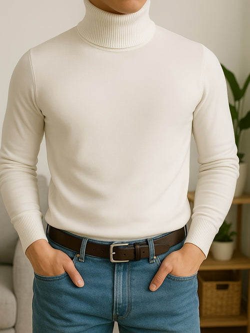 Helvano | Strickpullover mit Stehkragen für Herren