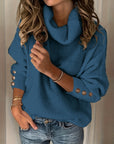 Helvano | Damen Strickpullover mit Wasserfallkragen