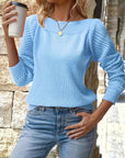 Helvano | Damen Strickpullover mit Ajour-Ärmeln