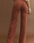 Helvano | Cordhose mit hoher Taille für Damen in Braun