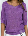 Helvano | Lockerer Lochstrick-Pullover für Damen