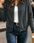 Helvano | Damen Rippstrick-Jacke mit Reissverschluss