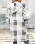 Helvano | Karierte Strickjacke mit Kapuze für Damen
