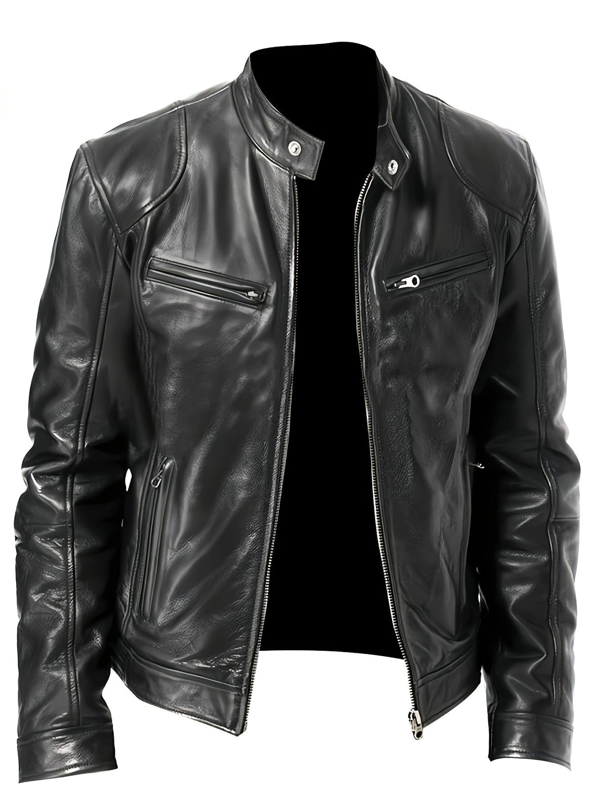Helvano | Moto-Jacke mit Stehkragen für Herren