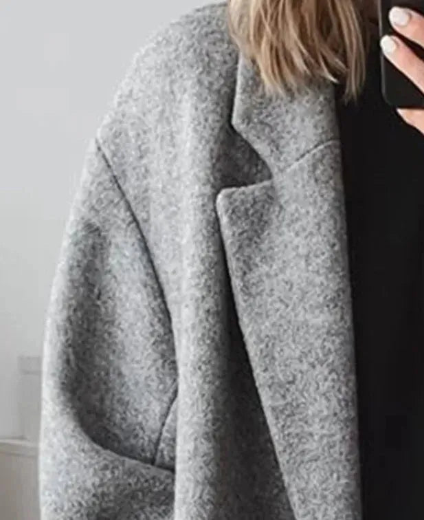 Helvano | Oversize Damenmantel mit Reverskragen