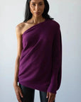Helvano | Asymmetrisch drapierter Pullover für Damen