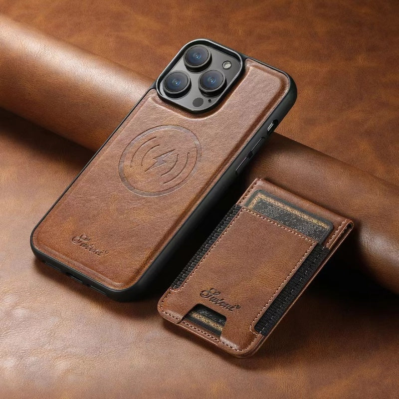 Helvano | Leder-Handyhülle mit Kartenfach und MagSafe