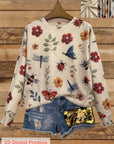Helvano | Strickpullover mit Blumenprint für Damen