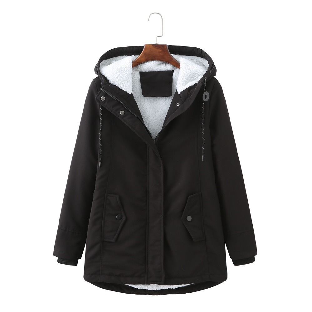 Helvano | Warmer Wintermantel mit Kapuze für Damen