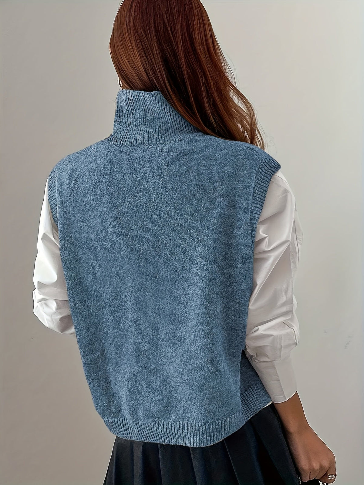 Helvano | Strick-Pullunder mit Stehkragen für Damen