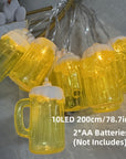 Helvano | LED Bierkrug Lichterkette 2er-Set