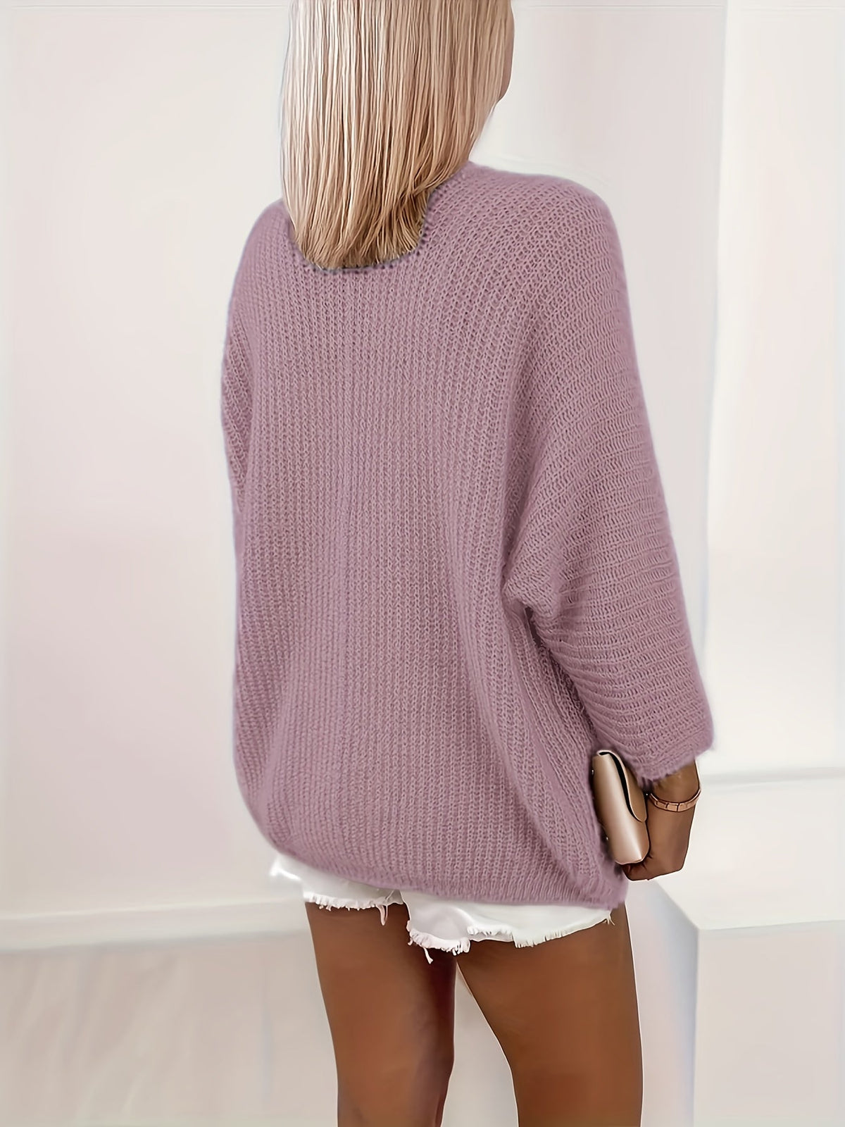 Helvano | Lockerer offener Strickcardigan für Damen