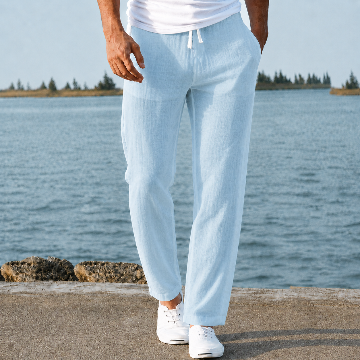 Helvano | Leichte Herrenhose Lässig in Beige