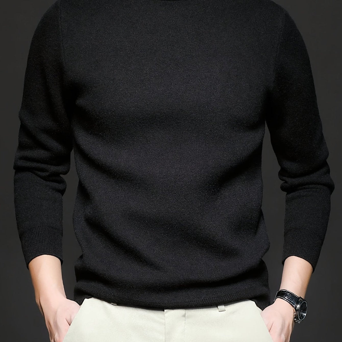 Helvano | Strickpullover mit Stehkragen für Herren