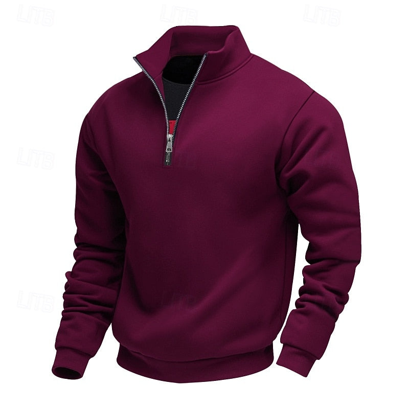 Helvano | Troyer-Sweatshirt mit Viertel-Zip für Herren