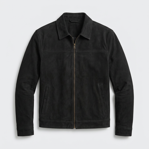 Helvano | Herren Lederjacke mit Taschen und Reissverschluss