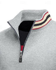 Helvano | Troyer Strickpullover mit Stehkragen für Herren