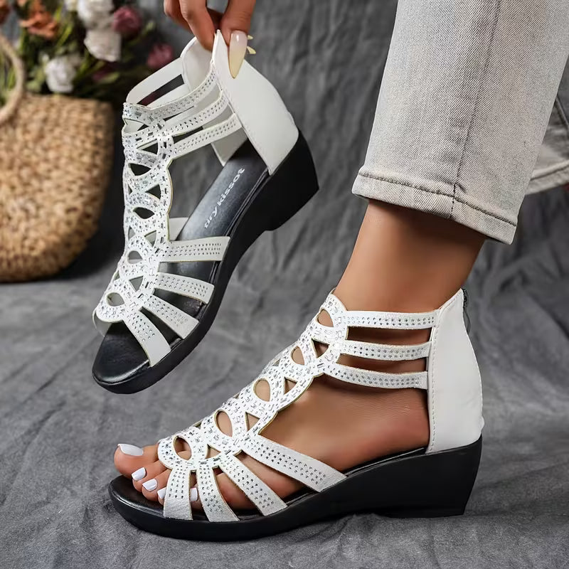 Helvano | Keilsandalen mit Reissverschluss für Damen