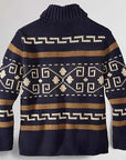 Helvano | Gemusterte Herren-Strickjacke mit Zip