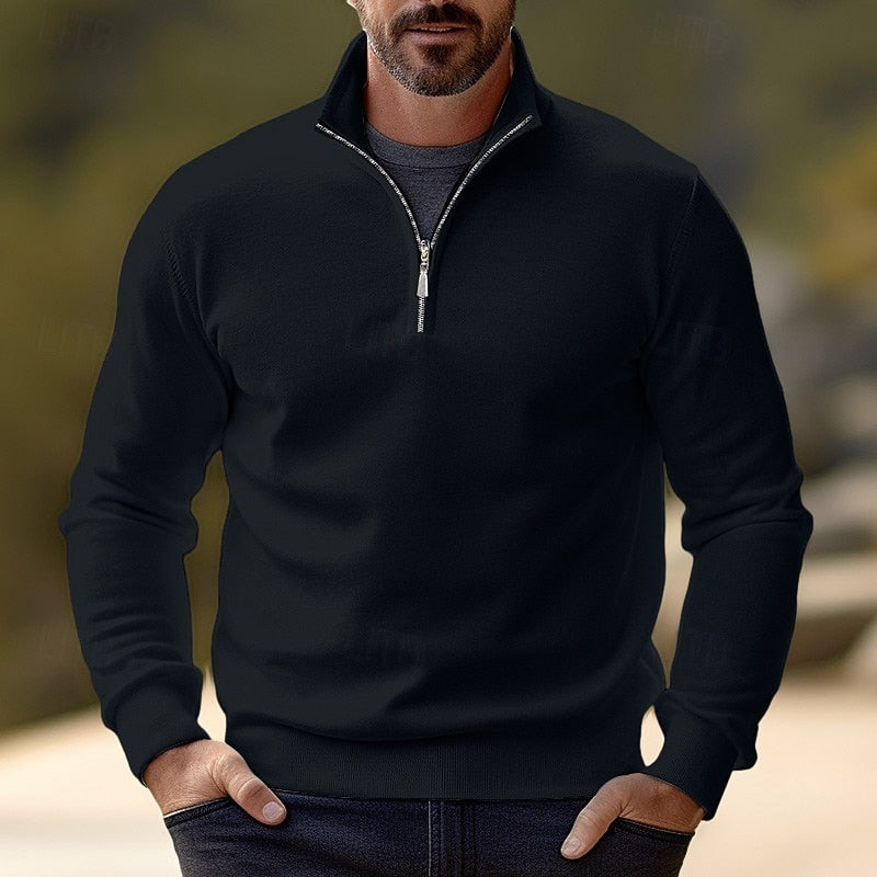 Helvano | Strick-Troyer mit Half-Zip für Herren