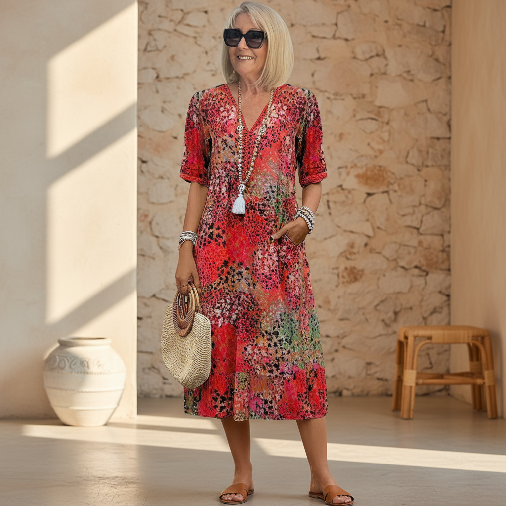 Helvano | Midikleid mit Print für Damen