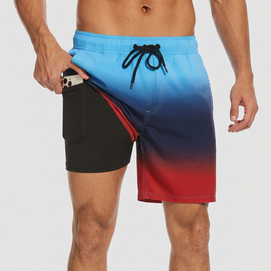 Helvano | Schnelltrocknende Badeshorts mit Kompression für Herren